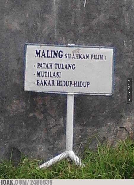 Peringatan Jangan Mencuri